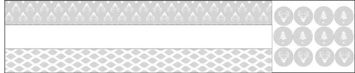 WEIHNACHTSKRANZ - WEIHNACHTSBÄUME MIT STERNEN / hellgrau - Nähset