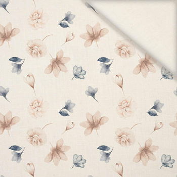 RETRO FLOWERS WZ. 6 - Slub Weave