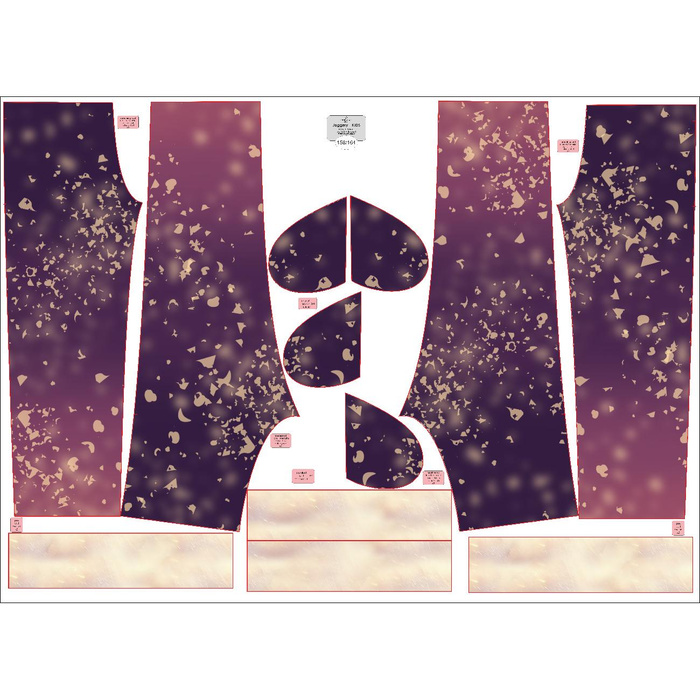 KID'S JOGGERS (ROBIN) - ANIMATED POLAR BEAR / background - sewing set (110/116)