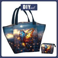 Torba XL z saszetką 2 w 1 - STAINED GLASS WZ.7  - zestaw do uszycia