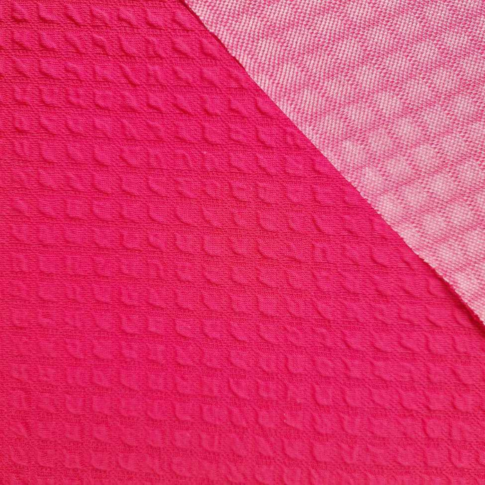 3D Waffle Cotton Knit - MAGENTA D-183 