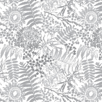 MONSTERA 2.0 (GREY) - Cotton muslin