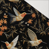 PASTEL BIRDS PAT. 7 (Hummingbirds) - Hydrophobic brushed knit