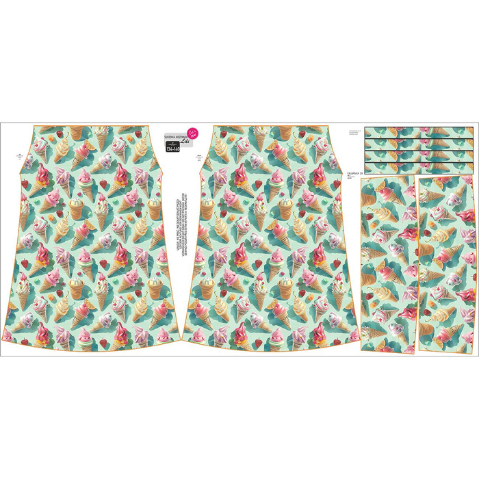 Bardot neckline dress (LILI) - SWEETS WZ.7 - sewing set - 110-116