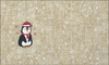 PINGUIN NIKOLAUS - Baumwoll Webware Panel / Größe nach Wahl