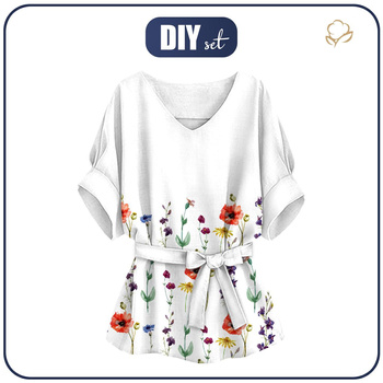 KIMONO BLOUSE - FIELD FLOWERS - sewing set