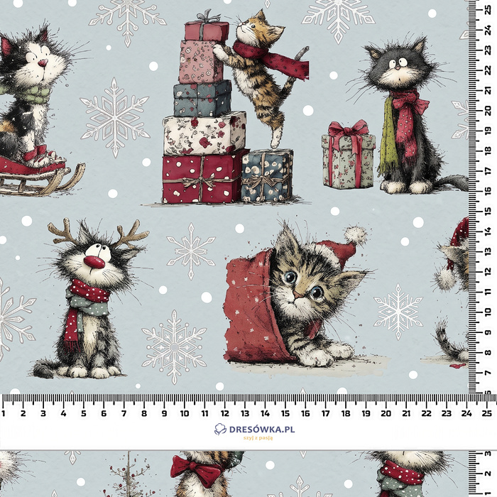 CHRISTMAS PETS WZ. 3 - Cotton muslin