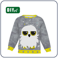 CHILDREN'S (NOE) SWEATSHIRT - OWL CHRISTINA - looped knit fabric (86/92)