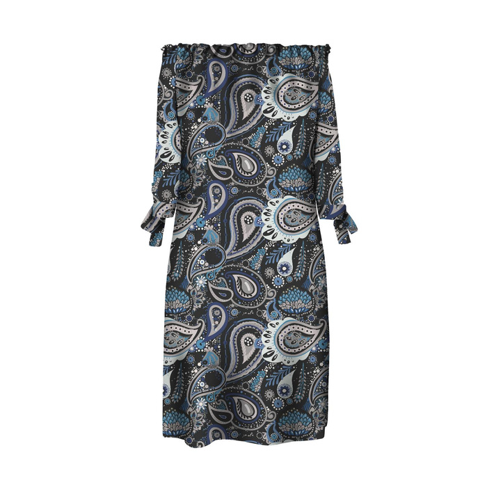 KLEID "CARMEN" - Paisley Mst. 6 - Krepp XXL