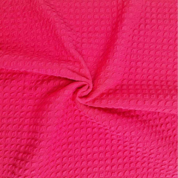 Bavlněný úplet Wafle 3D - MAGENTA D-183 