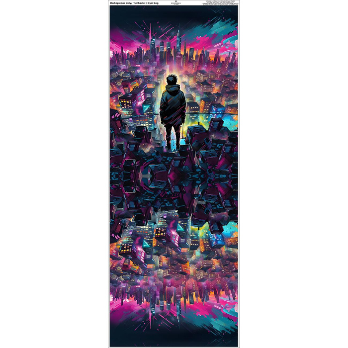 GYM BAG - NEON GALAXY pat.6 - big