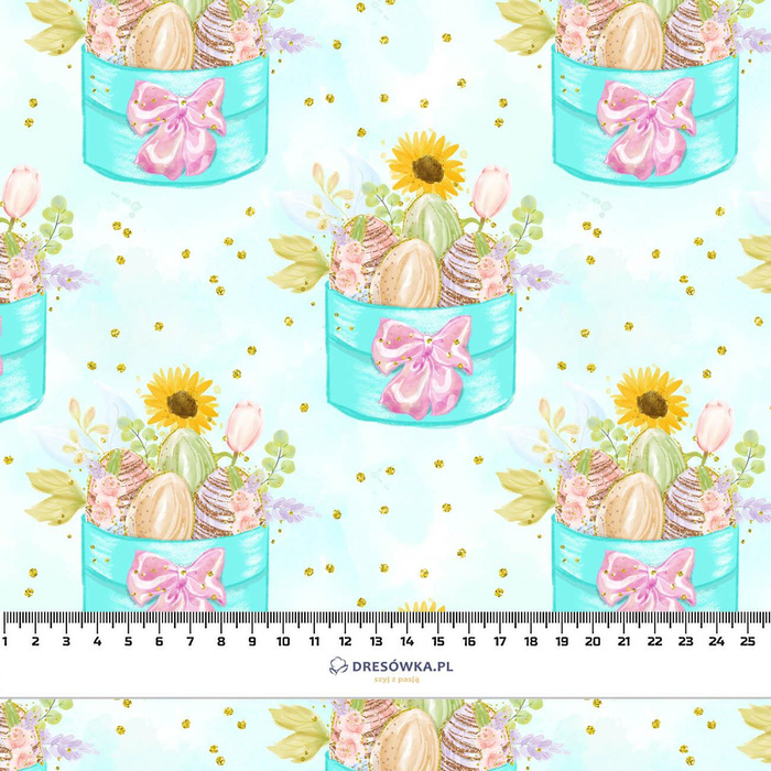EASTER BOX (CUTE BUNNIES) - Cotton woven fabric