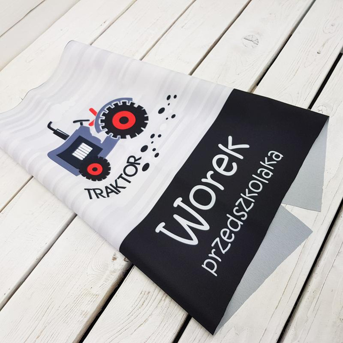 TRAKTOR / šedý - panel voděodolná tkanina PL