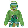 KID'S HOODIE (ALEX) - DRAGON DINO - looped knit fabric (86/92)