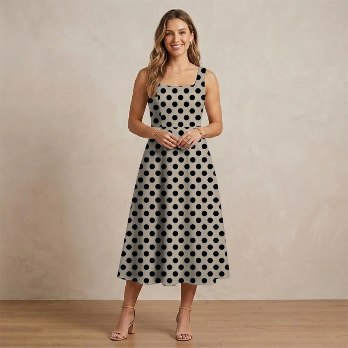 POLKA DOTS WZ. 12 - tkanina wiskozowa