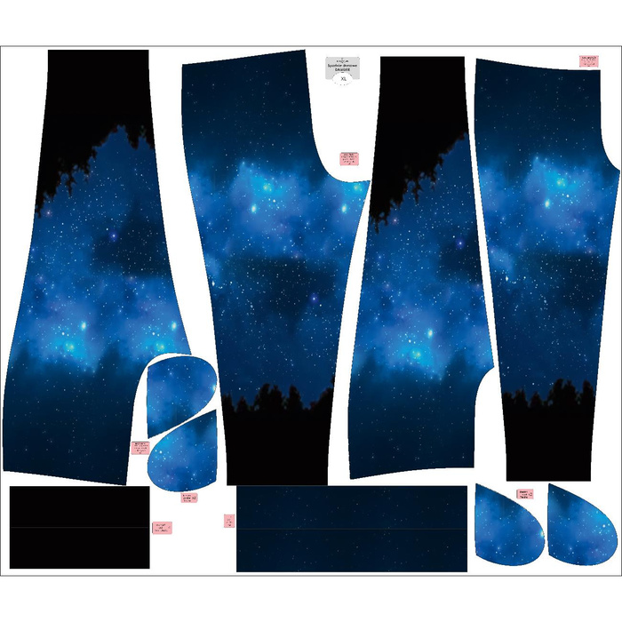 JOGGERY DAMSKIE (NOEMI) - NIGHT SKY - zestaw do uszycia XXL