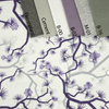 FLOWERS pat. 2 (purple) - Waterproof woven fabric