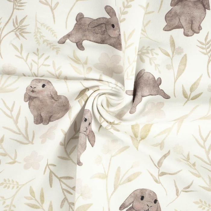 GREY BUNNIES pat. 1 (PASTEL BUNNIES) - softshell