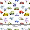 COLORFUL VEHICLES (COLORFUL TRANSPORT) - single jersey with elastane