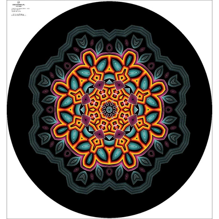 Circle skirt panel - COLORFUL MANDALA