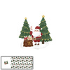 SANTA WITH A BAG OF PRESENTS (IN THE SANTA CLAUS FOREST) - panoramic panel looped knit 