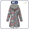 DAMENPARKA (ANNA) - FLAMINGOS UND ROSEN / grau - Softshell S