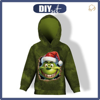 KID'S HOODIE (ALEX) - GREEN CREATURE 2 - sewing set