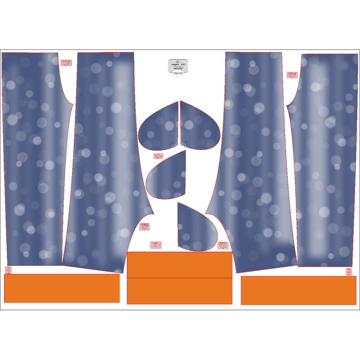 KID'S JOGGERS (ROBIN) - ANIMATED GIRAFFE / background - sewing set (86/92)