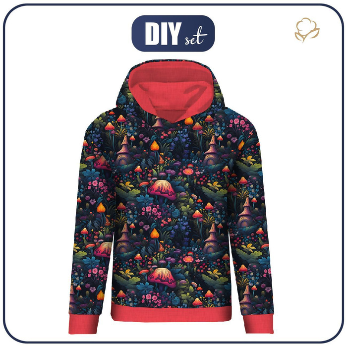 CLASSIC WOMEN’S HOODIE (POLA) - FAIRY WORLD pat.2 (GARDEN) - sewing set XXXL