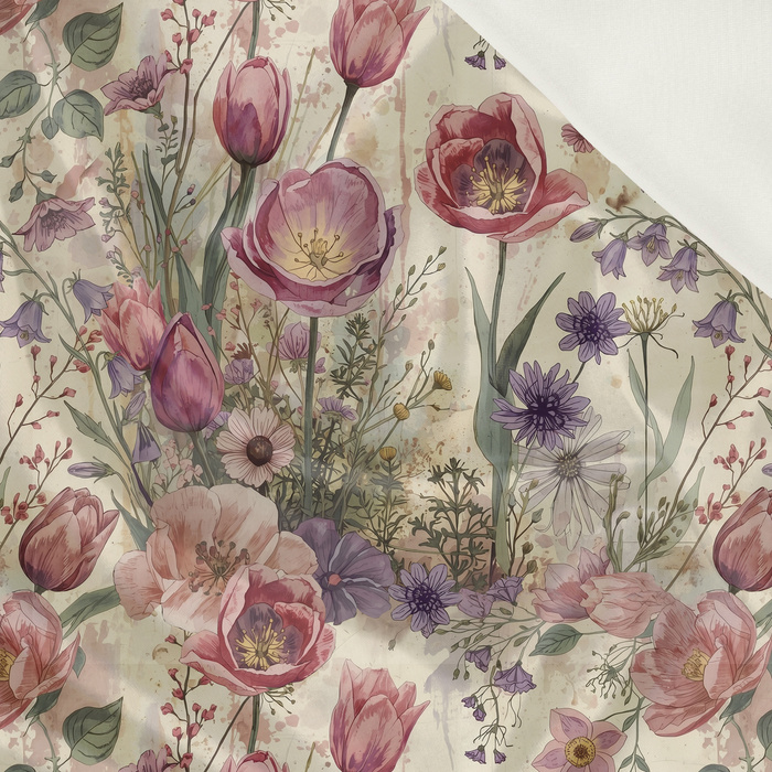 PASTEL FLOWERS WZ. 30 - Satin