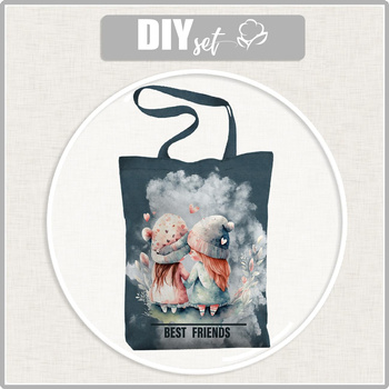 SHOPPER TASCHE - BEST FRIENDS / girls - Panama 220g Webware - Nähset