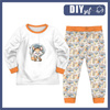 CHILDREN'S PAJAMAS " MIKI" - FOX (CUTIES IN THE SPACE) - Elastic cotton knit fabric (146/152)