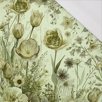 PASTEL FLOWERS WZ. 30 / lime cream - single jersey
