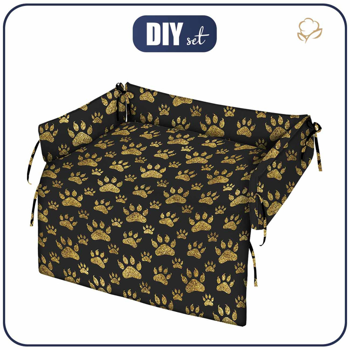 LEGOWISKO DLA ZWIERZĄT - BLACK & GOLD GLAMOUR WZ.8 - zestaw do uszycia - S