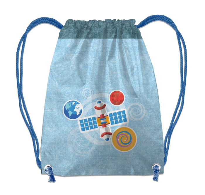 GYM BAG - SATELLITE (SPACE EXPEDITION) / ACID WASH LIGHT BLUE - small
