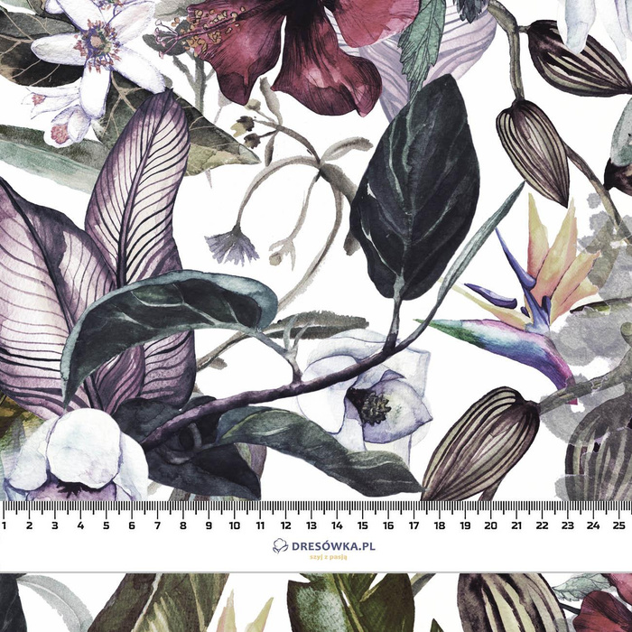 74cm PARADISE FLOWERS - viscose woven fabric