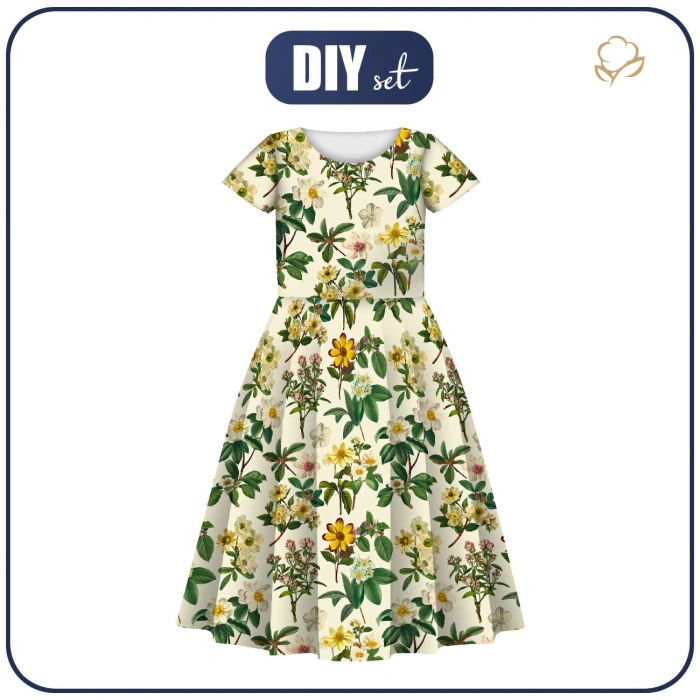 KID'S DRESS "MIA" - BOTANICAL GARDEN WZ.1 - sewing set