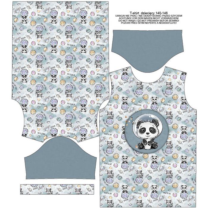 T-SHIRT DZIECIĘCY - SŁODZIAKI wz. 12 (SŁODZIAKI W KOSMOSIE) - single jersey (92/98)