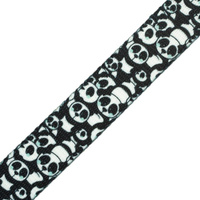 Smooth webbing tape - PANDAS (mint) / Choice of sizes
