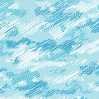 CAMOUFLAGE - scribble / light blue - Viscose jersey