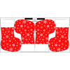 Christmas Stocking Set - SNOWFLAKES PAT. 2 / red