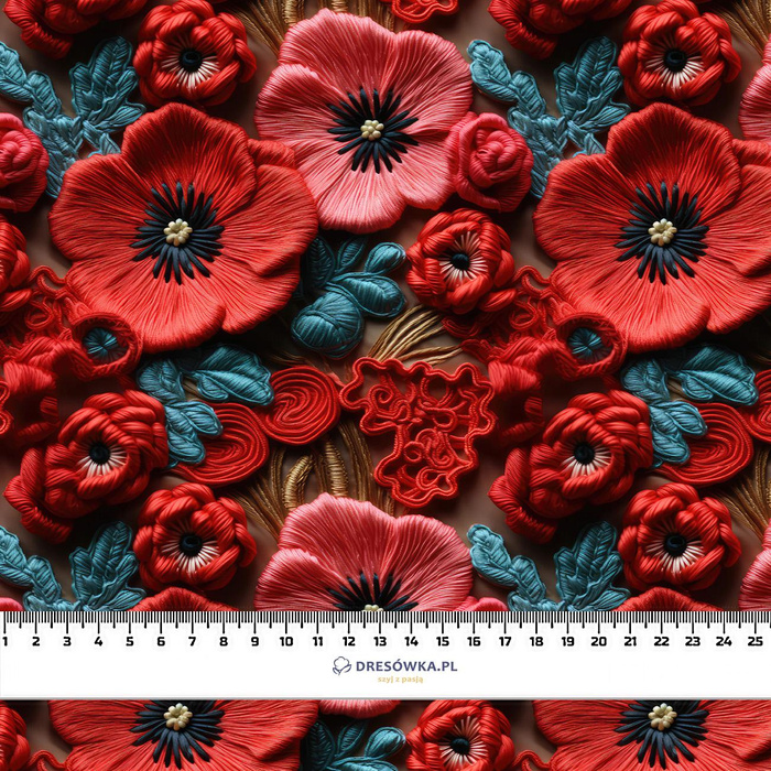 FLOWERS 3D PAT. 6 - Cotton woven fabric