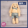 SHORTS + BOW TIE FOR BUNNY - LIZARDS - sewing set