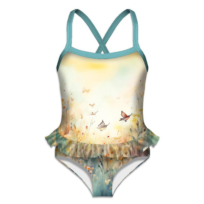 Strój kąpielowy dla dziewczynki - MAGIC MEADOW WZ. 8 - zestaw do uszycia 110-116