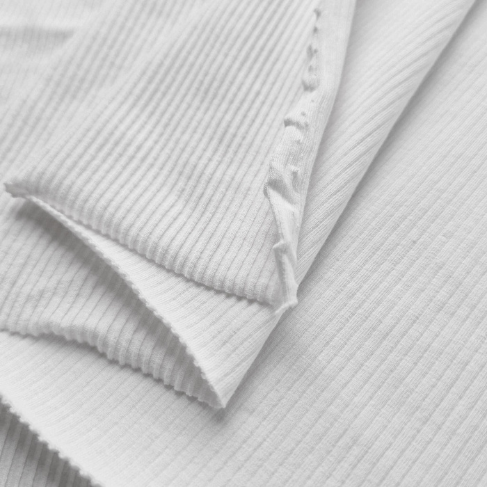 RIB JERSEY- weiß