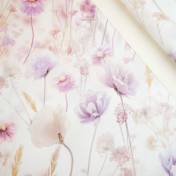 FLOWERS wz.10 (46 cm x 50 cm) - gruba ekoskóra tłoczona