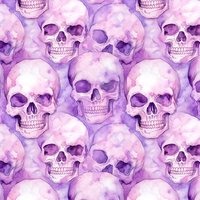 PASTEL SKULL - Cotton muslin