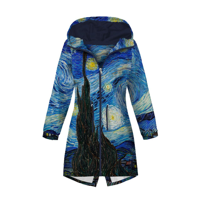 PARKA DAMSKA (ANNA) - GWIAŹDZISTA NOC (Vincent van Gogh) - zestaw do uszycia XXL