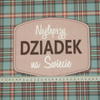 PANEL PODUSZKOWY - Najlepszy Dziadek na Świecie/ krata retro - HOME DECOR PREMIUM