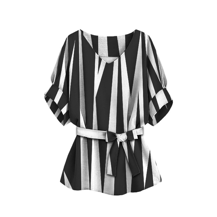 KIMONO BLUSE - STREIFEN - Nähset L-XL